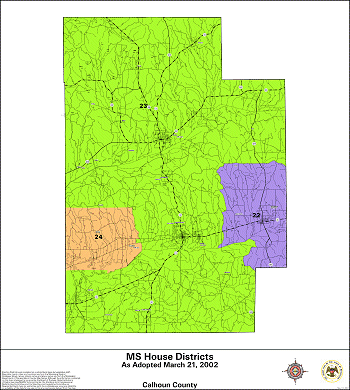 Mississippi House Districts - Calhoun County