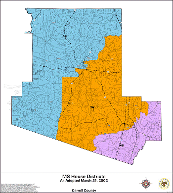 Mississippi House Districts - Carroll County