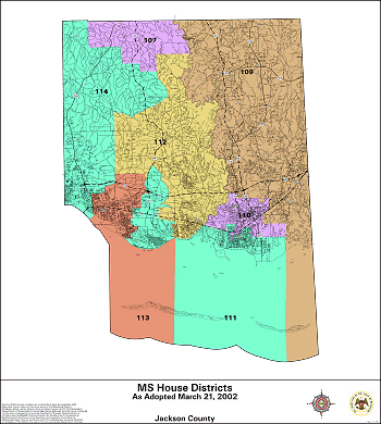 Mississippi House Districts - Jackson County