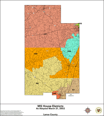 Mississippi House Districts - Lamar County