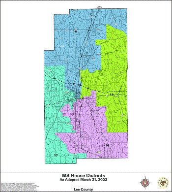 Mississippi House Districts - Lee County