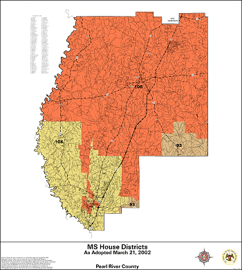 Mississippi House Districts - Pearl River County