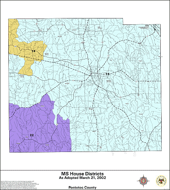 Mississippi House Districts - Pontotoc County