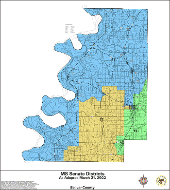 Mississippi Senate Districts - Bolivar County