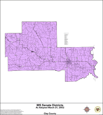 Mississippi Senate Districts - Clay County