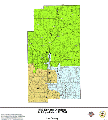 Mississippi Senate Districts - Lee County