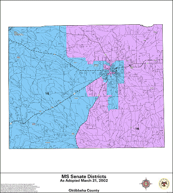 Mississippi Senate Districts - Oktibbeha County