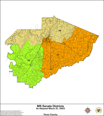 Mississippi Senate Districts - Yazoo County